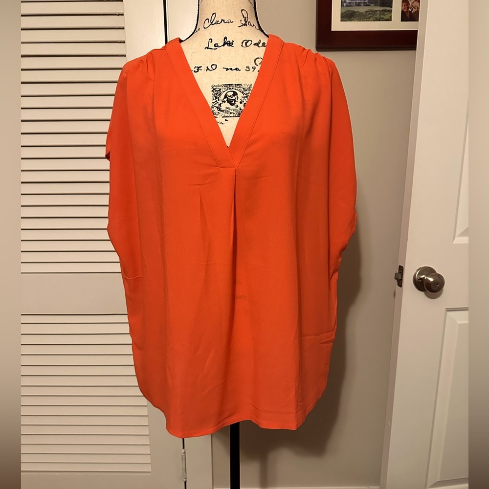 Banana Republic Women’s Size XXL orange short sleeved blouse